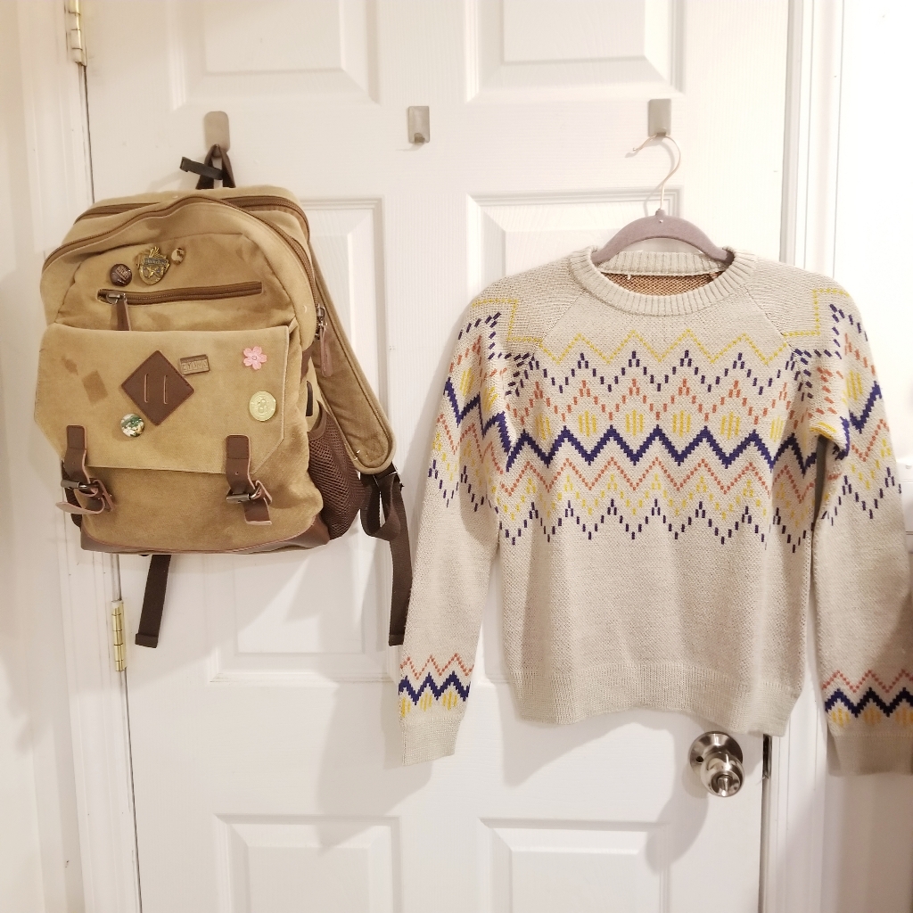 Embroidered Vintage Beige Sweater